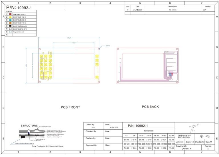 Конструкція мембранної клавіатури, вид 2